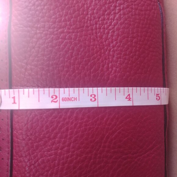 Kate Spade large shoulder bag purse 100% cow leather raspberry pink burg… - Picture 11 of 15